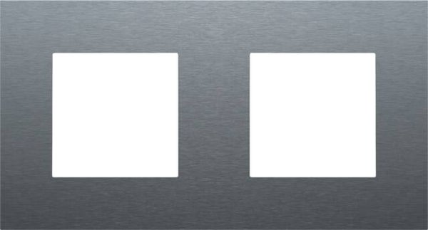 Niko Tweevoudige horizontale afdekplaat, kleur Pure alu steel grey Niko 220-76800