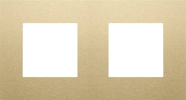 Niko Tweevoudige horizontale afdekplaat, kleur Pure alu gold Niko 221-76800