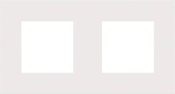 Niko Tweevoudige horizontale afdekplaat, kleur Pure white steel Niko 154-76800