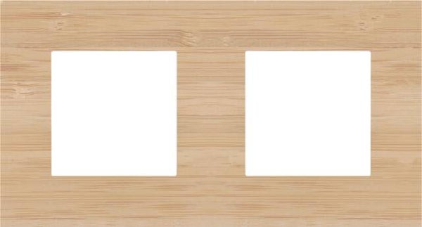 Niko Tweevoudige horizontale afdekplaat, kleur Pure bamboo Niko 156-76800