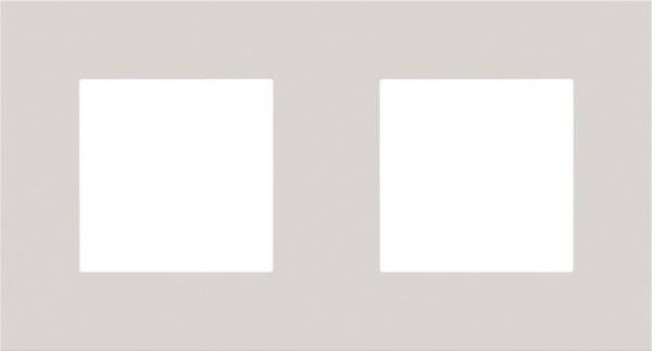 Niko Tweevoudige horizontale afdekplaat, kleur Pure natural soft grey Niko 159-76800