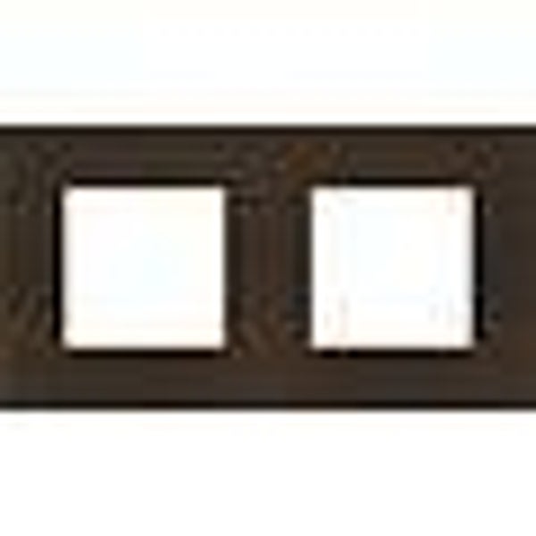 Niko Tweevoudige horizontale afdekplaat, Pure Dark Bamboo on Anthracite 256-76800