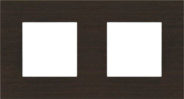 Niko Tweevoudige horizontale afdekplaat, Pure Dark Bamboo on Gold  257-76800