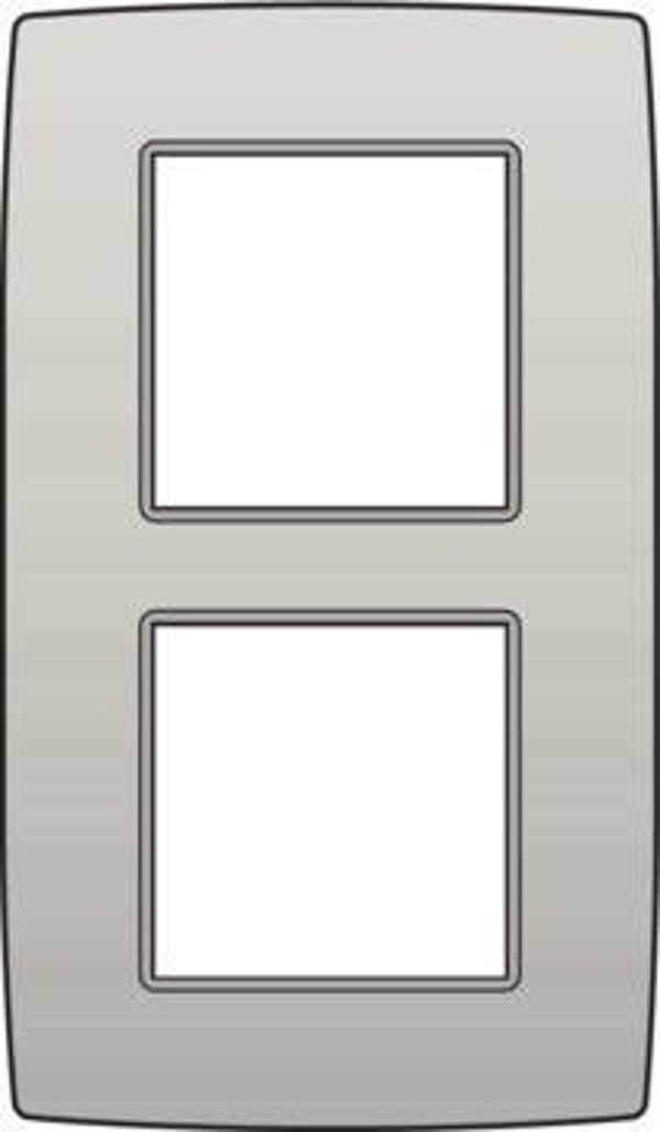 Niko Tweevoudige verticale afdekplaat, kleur Original light grey Niko 102-76200