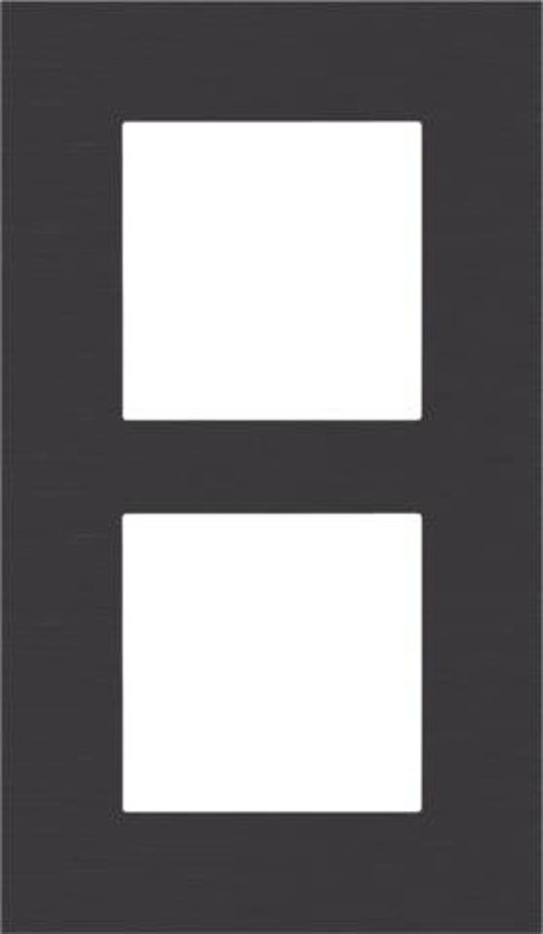 Niko Tweevoudige verticale afdekplaat, kleur Pure alu black Niko 158-76200
