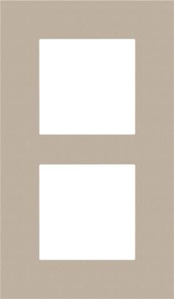Niko Tweevoudige verticale afdekplaat, kleur Pure champagne steel Niko 157-76200