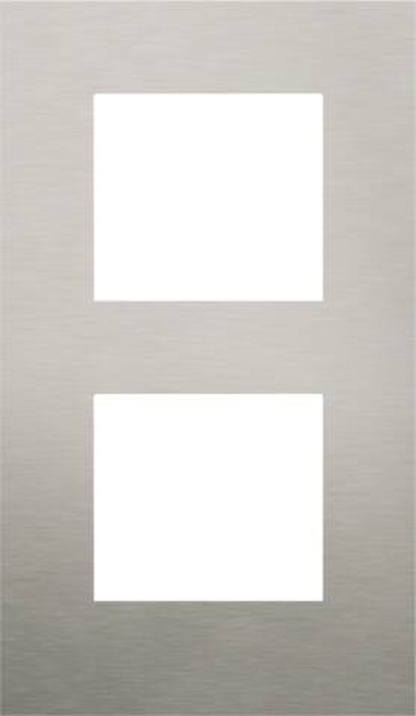 Niko Tweevoudige verticale afdekplaat, kleur Pure stainless steel on anthracite Niko 150-76200