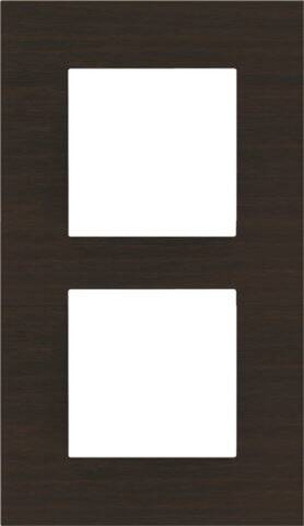 Niko Tweevoudige verticale afdekplaat, Pure Dark Bamboo on Anthracite 256-76200