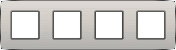 Niko Viervoudige horizontale afdekplaat, kleur Original light grey Niko 102-76400