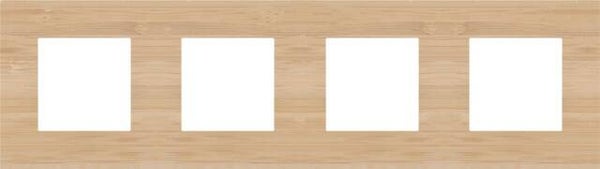 Niko Viervoudige horizontale afdekplaat, kleur Pure bamboo Niko 156-76400
