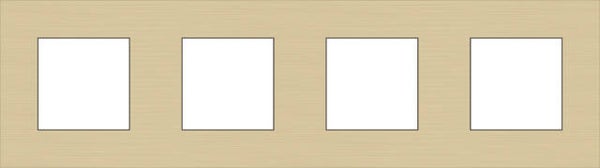 Niko Viervoudige horizontale afdekplaat, kleur Pure alu gold Niko 221-76400