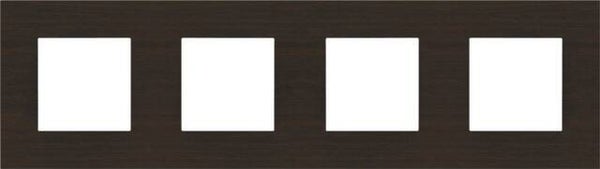 Niko Viervoudige horizontale afdekplaat, Pure Dark Bamboo on Gold 257-76400