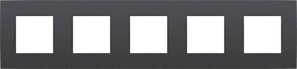 Niko Vijfvoudige horizontale afdekplaat, kleur Intense anthracite Niko 122-76005