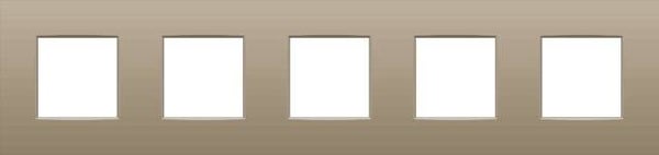 Niko Vijfvoudige horizontale afdekplaat, kleur Intense bronze Niko 123-76005