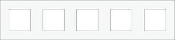 Niko Vijfvoudige horizontale afdekplaat, kleur Pure white steel Niko 154-76005