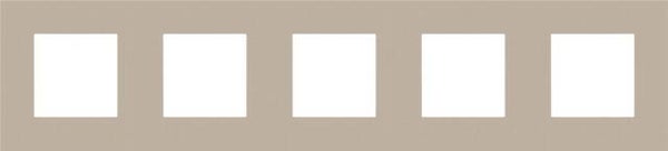 Niko Vijfvoudige horizontale afdekplaat, kleur Pure champagne steel Niko 157-76005