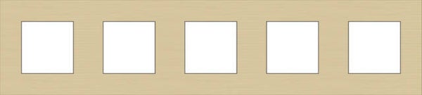 Niko Vijfvoudige horizontale afdekplaat, kleur Pure alu gold Niko 221-76005