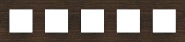 Niko Vijfvoudige horizontale afdekplaat, Pure Dark Bamboo on Anthracite 256-76005