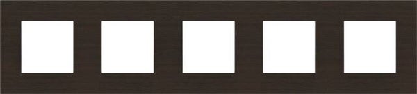 Niko Vijfvoudige horizontale afdekplaat, Pure Dark Bamboo on Gold 257-76005