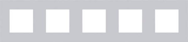 Niko Vijvoudige horizontale afdekplaat, kleur Pure alu grey Niko 155-76005
