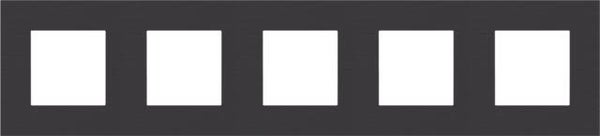 Niko Vijvoudige horizontale afdekplaat, kleur Pure alu black Niko 158-76005