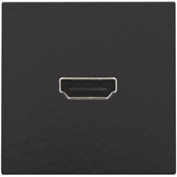 Niko Contactdoos met HDMI-naar-HDMI-aansluiting piano black 200-69417