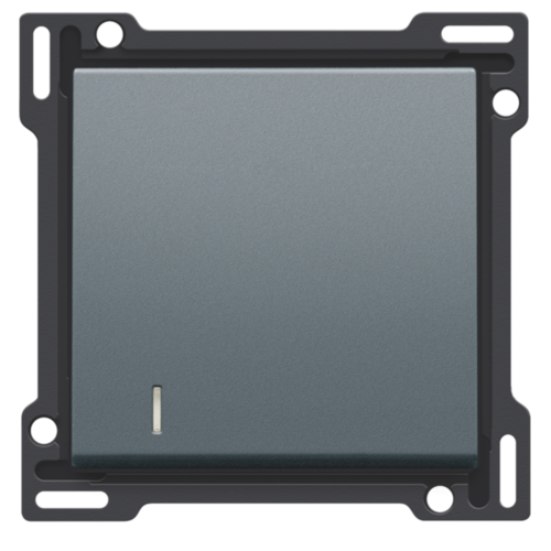 Niko Toets met lens voor enkelvoudige schakelaar of drukknop steel grey 220-60005