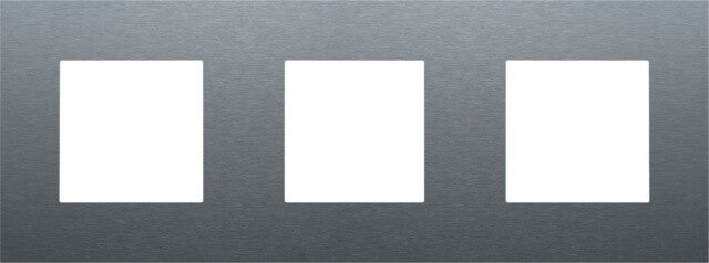 Niko Drievoudige horizontale afdekplaat, kleur Pure alu steel grey Niko 220-76700