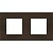 Niko Tweevoudige horizontale afdekplaat, Pure Dark Bamboo on Anthracite 256-76800