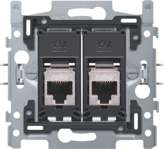 Niko Sokkel tweevoudig RJ45 STP Cat5 170-65156