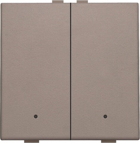 Niko Tweevoudige drukknop met led Greige 104-52002