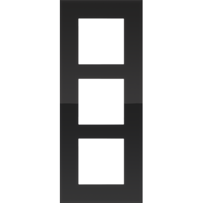 Niko Drievoudige verticale afdekplaat Pure liquid black 242-76300