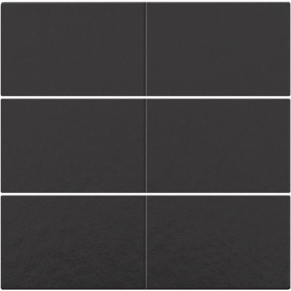 Niko Centraalplaat voor 6-voudige potentiaalvrije drukknop 24 V Bakelite® piano black 200-60050