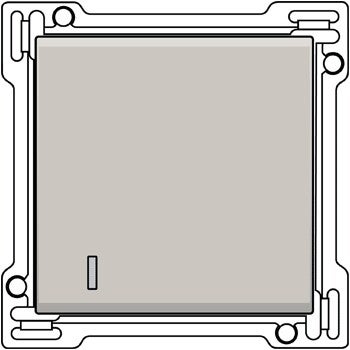 Niko Licht Grijs Toets met lens voor drukknop lichtgrijs 102-60005
