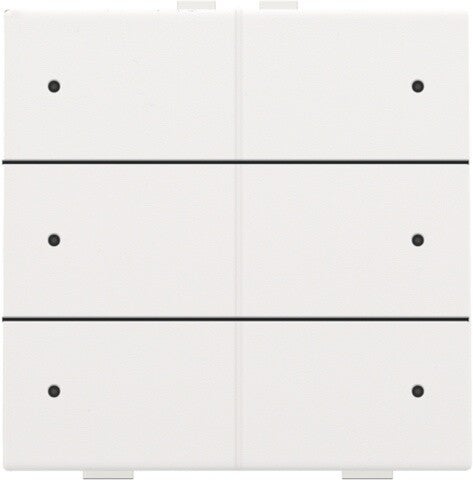 Niko Zesvoudige drukknop met led Intense White steel 154-52006