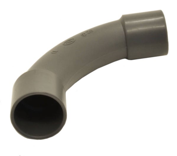 PVC bocht 20mm Dark Grey RAL7037 GSV_C20VDR