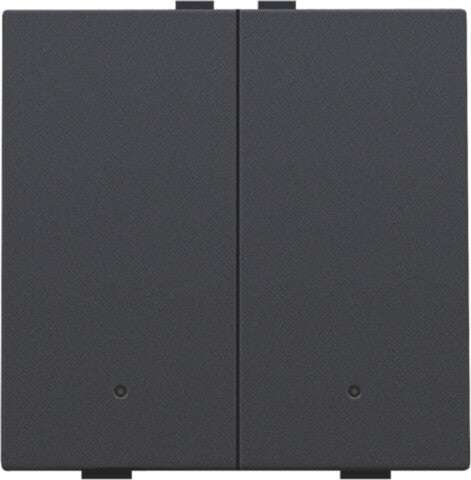 Niko Tweevoudige drukknop met led Anthracite 122-52002