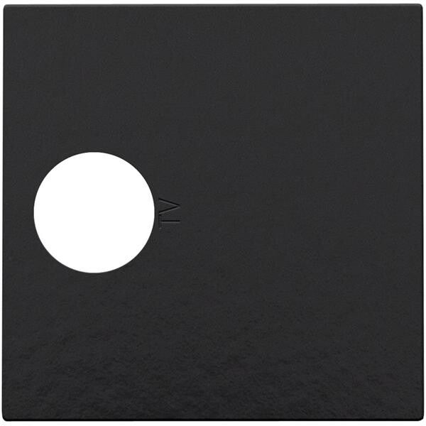 Niko Centraaplaat voor coaxaansluiting piano black 200-69101