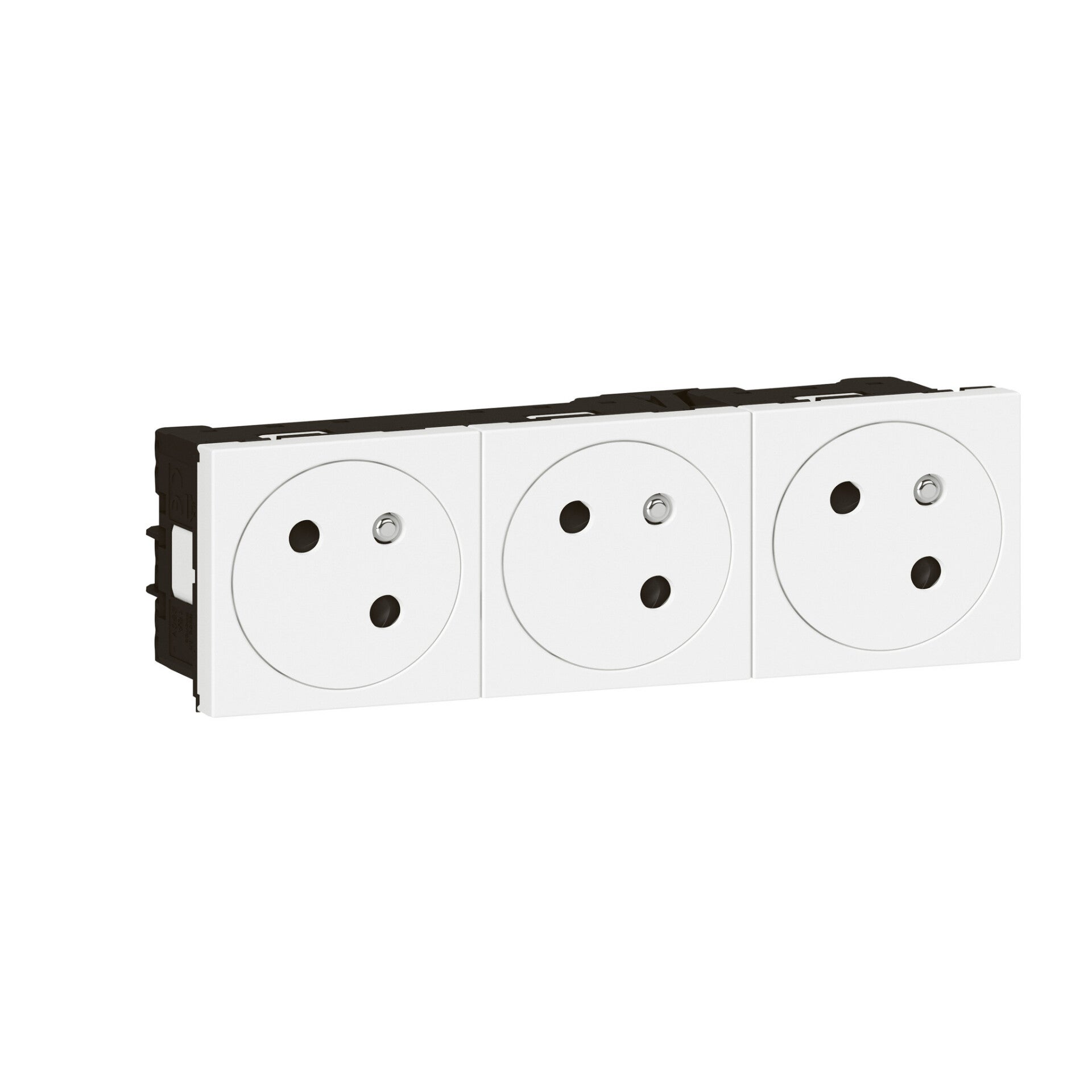 Legrand Mosaic stopcontact drievoudig wit 77143L