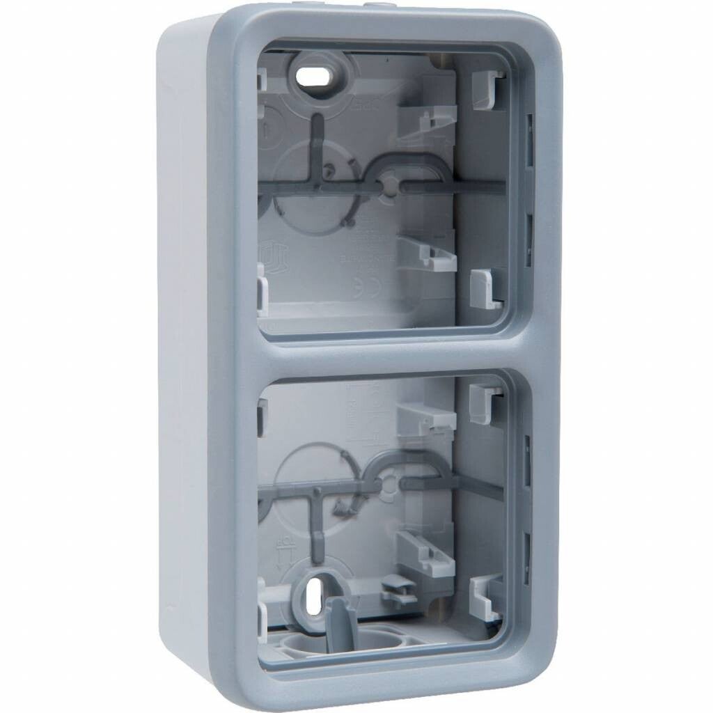 Legrand Plexo 2 verticale opbouwdoos met kabelinvoer - 1xboven en 1xonder 69661