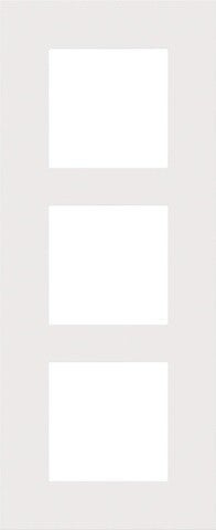 Niko Drievoudige verticale afdekplaat, kleur Pure white steel Niko 154-76300