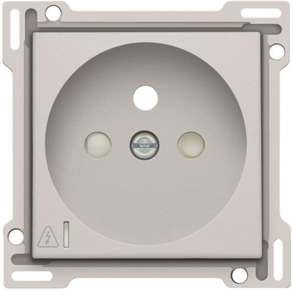 Niko afwerkingsset stopcontact incl. overspannings beveiliging lichtgrijs 102-66606