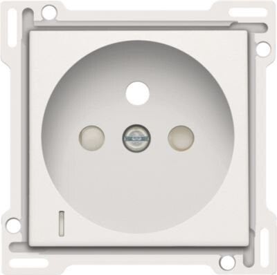 Niko Afwerkingsset stopcontact met spanningsaanduiding, white steel 154-66607