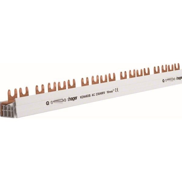 Hager kamgeleider 4P 56 Mod -D 10mm² 63A met vorken KDN463B