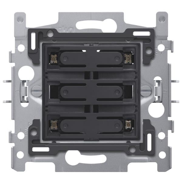 Niko viervoudige potentiaalvrije drukknop 24V NO met amberkleurige leds en schroefklemmen 170-40150