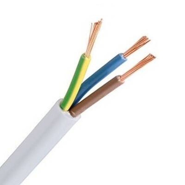 rond flexibel snoer PVC wit 3G 0,75mm² HO3VVF3GO75WC