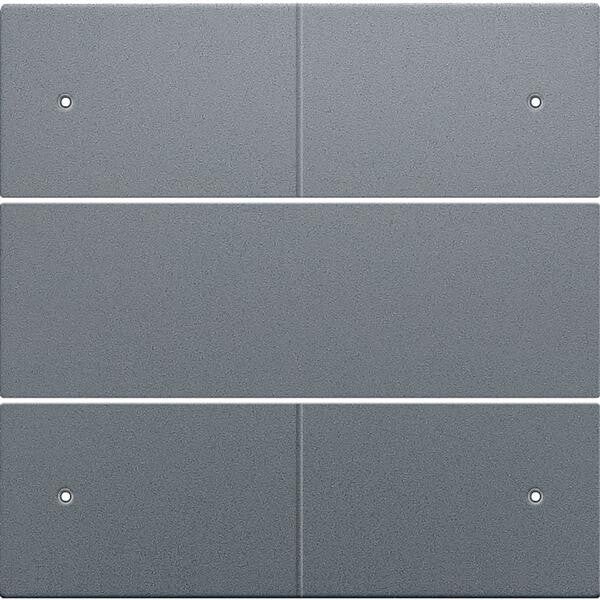 Niko Centraalplaat voor 4-voudige potentiaalvrije drukknop 24 V met leds, alu steel gled 220-40150