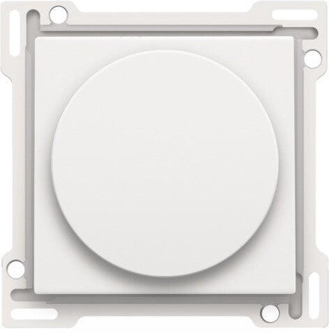 Niko Afwerkingsset, draaiknop dimmer, Pure white steel 154-31000