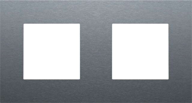 Niko Tweevoudige horizontale afdekplaat, kleur Pure alu steel grey Niko 220-76800