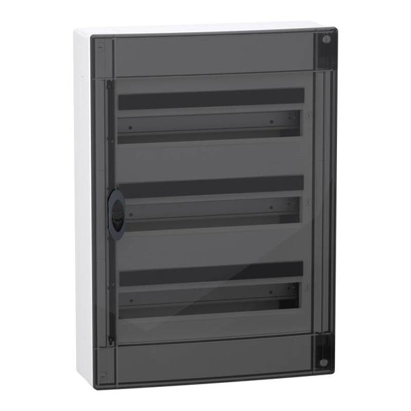 Schneider PrismaSeT XS - opbouw - 3 rijen - 18M - transparante deur - wit  LVSXM318